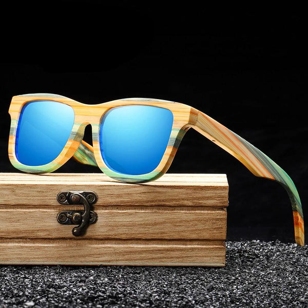GM Fashion Skateboard Wood Bamboo Sunglasses Polarized