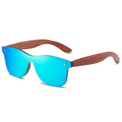 Red Wooden Eyewear UV400 Polarized Mirror Sunglasses