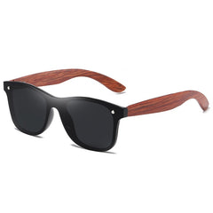 Red Wooden Eyewear UV400 Polarized Mirror Sunglasses