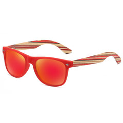 Wooden Sunglasses Handmade PC Frame With Wooden Temples Polarized