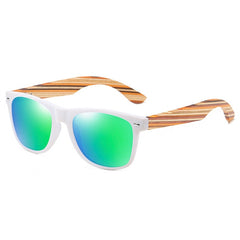 Wooden Sunglasses Handmade PC Frame With Wooden Temples Polarized