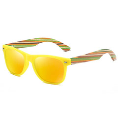 Wooden Sunglasses Handmade PC Frame With Wooden Temples Polarized