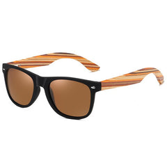 Wooden Sunglasses Handmade PC Frame With Wooden Temples Polarized
