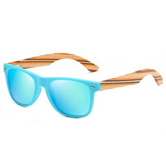 Wooden Sunglasses Handmade PC Frame With Wooden Temples Polarized